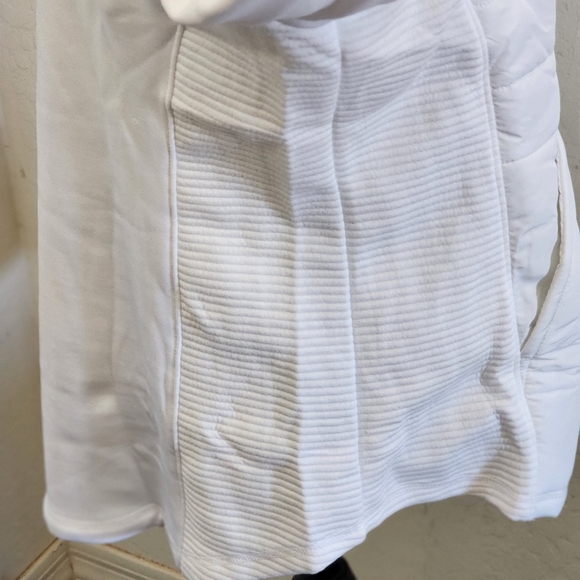 Women's Tek Gear Hooded Mixed Media White Jacket CHOOSE SIZE - Picture 8 of 16